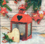 Decoupage-Serviette "Winterlaterne"