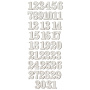 Арабские Цифры винтаж, Набор деревянных чипбордов #174