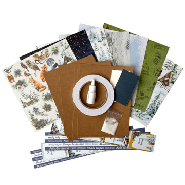DIY kit for making 6 greeting cards "Country Christmas", 10 cm x 15 cm - 2 DIY kit for making 6 greeting cards "Country Christmas", 10 cm x 15 cm - 2