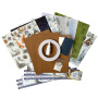 DIY-Kit zur Gestaltung von 6 Grußkarten "Country Christmas", 10 cm x 15 cm