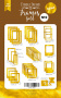 Set of cardboard photo frames with gold foil #2, Gold, 50 pcs - 0