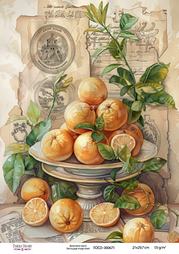 Decoupage card #0671, 21x29,7 cm
