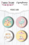 Set mit 4 Flair-Buttons zum Scrapbooking My cute Baby Elephant Girl #538