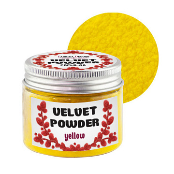 Velvet powder, color yellow, 50 ml