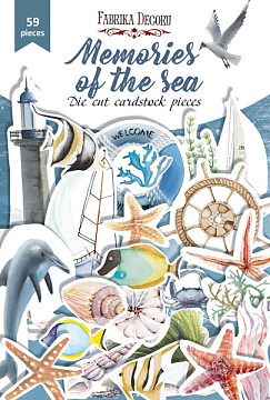 Set of die cuts Memories of the sea, 59 pcs