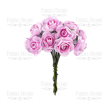 Bouquet of small rose flowers, color  Dark Pink, 12pcs