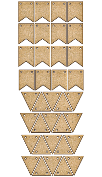 Satz mdf-Ornamente zum Dekorieren #147