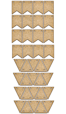 set of mdf ornaments for decoration #147