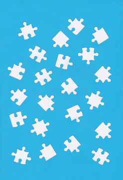 Stencil for crafts 15x20cm "Puzzles" #085