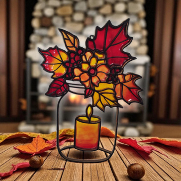 Art Stained Glass Kit “Autumn Candle", for painting by numbers - 2