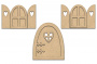 Set of MDF ornaments for decoration #221