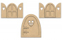 set of mdf ornaments for decoration #221