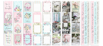 Set of stripes with pictures for decoration  "Shabby garden"