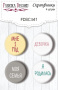 Set mit 4 Flair-Buttons zum Scrapbooking My cute Baby Elephant Girl #541