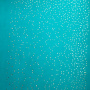 Stück PU-Leder zum Buchbinden mit Goldmuster Golden Mini Drops Turquoise, 50cm x 25cm