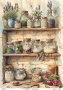 Decoupage card #0846, 29,7x42cm