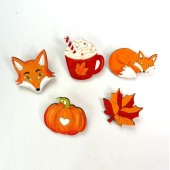 kraft pin set “bright autumn” - a set of blanks for creating badges kraft pin set “bright autumn” - a set of blanks for creating badges