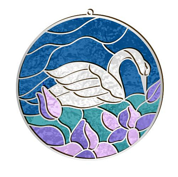 Art Stained Glass Kit "Swan Song", for painting by numbers