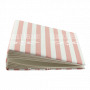 Blankoalbum mit weichem Stoffbezug Weiße und rosa Streifen 20cm x 20cm