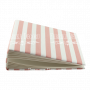 Blank album with a soft fabric cover White and pink stripes 20cm х 20cm