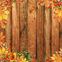 Double-sided scrapbooking paper set  "Botany autumn redesign" 8”x8”  - 6