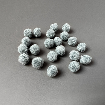 Pompons für Kreativität, Grau, 20 Stk, Durchmesser 10mm