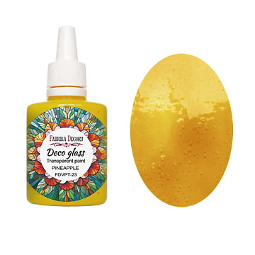 Deco Glass Transparente Farbe für Glasmalereieffekt, Ananas, 30ml