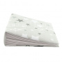 Blank album with a soft fabric cover White-gray stars 20сm х 20сm