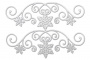 Spanplatten-Set Schneeflocke Bordüre #625