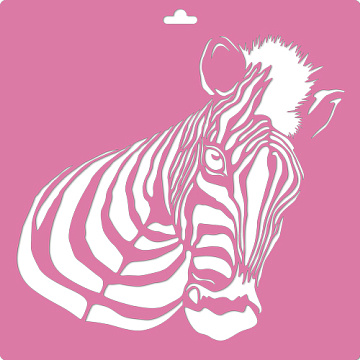 Stencil for decoration XL size (30*30cm), Zebra, #218