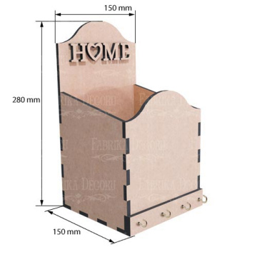 Key holder-organizer with a box for small things #315 - 2