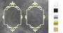 Zestaw tekturek Kręcone ramka z monogramami 10x15cm, #516 