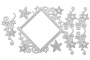 Набор чипбордов Ромб и завитки со снежинками 10х15 см #645