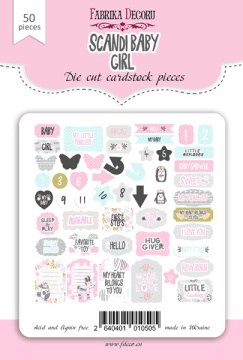 Set of die cuts Scandi Baby Girl, 50 pcs - 2