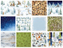 Double-sided scrapbooking paper set Country winter 8"x8", 10 sheets - 0