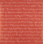 Kraftpapierbogen 12"x12" Handschriftlicher Text: Rot