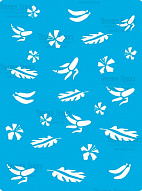 Stencil for crafts 15x20cm Tropical fruit pattern #413