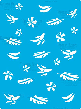 Stencil reusable, 15x20cm Tropical fruit pattern, #413