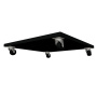 Mobile platform for cabinets, 400 x 400 x 16mm, color Black - 1