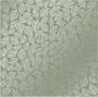 Blatt aus einseitigem Papier mit Silberfolie geprägt, Muster Silver Leaves mini, Farbe Olive 12"x12"