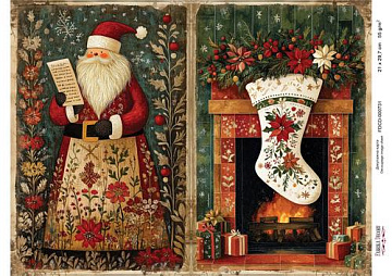 Decoupage card «Christmas Tale» #000731, 21cm x 29,7cm