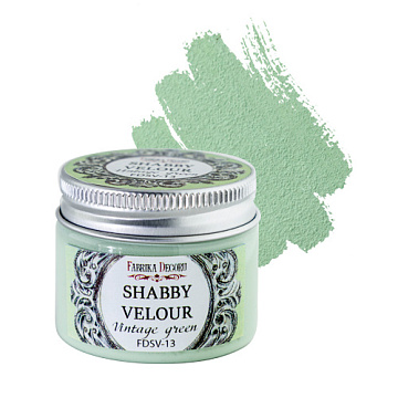 Shabby velour paint Vintage green