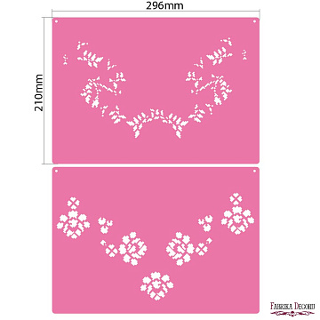 Mehrschichtige Schablone, universal, (30*21cm), Ornament #115