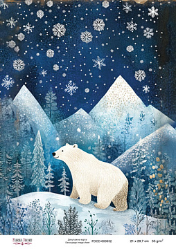 Decoupage card «Christmas Tale» #000832, 21cm x 29,7cm