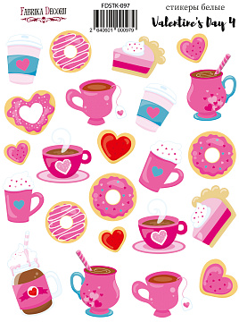 Kit of stickers Valentines day 4 #097