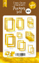 Zestaw kartonowych ramek na zdjęcia ze złotą folią #1, Gold, 39szt