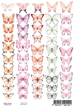 Set of of pictures for decoration "Butterflies 3" A4