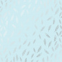 Лист односторонней бумаги с серебряным тиснением, дизайн Silver Feather Blue 30,5х30,5