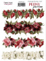 Set of stickers 4pcs Peony passion #222