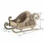 Blank for decoration Sleigh type 1, creative DIY kit #098 - 2